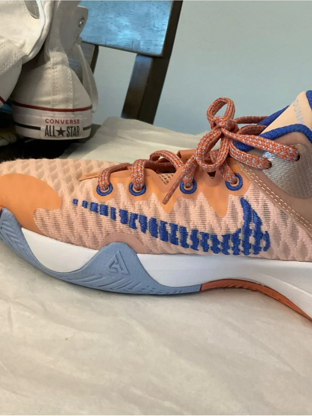 Nike Giannis Immortality Orange/Blue Basketball Shoes CZ4099-800 Mens Sz 8.5
